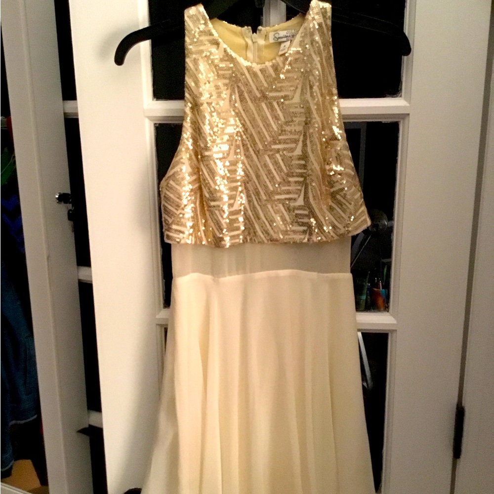 Speechless Sequin and Sheer Dress
